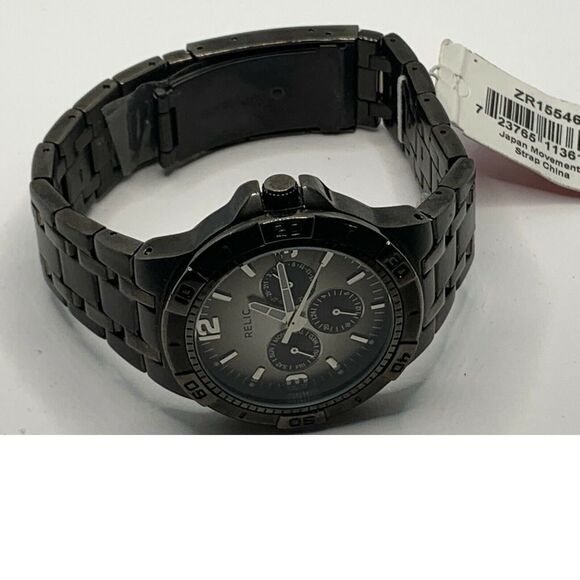 Relic ZR15546 Men Gray Stainless Steel Analog Gray Dial Quartz Wrist Watch JD179 - Picture 7 of 11